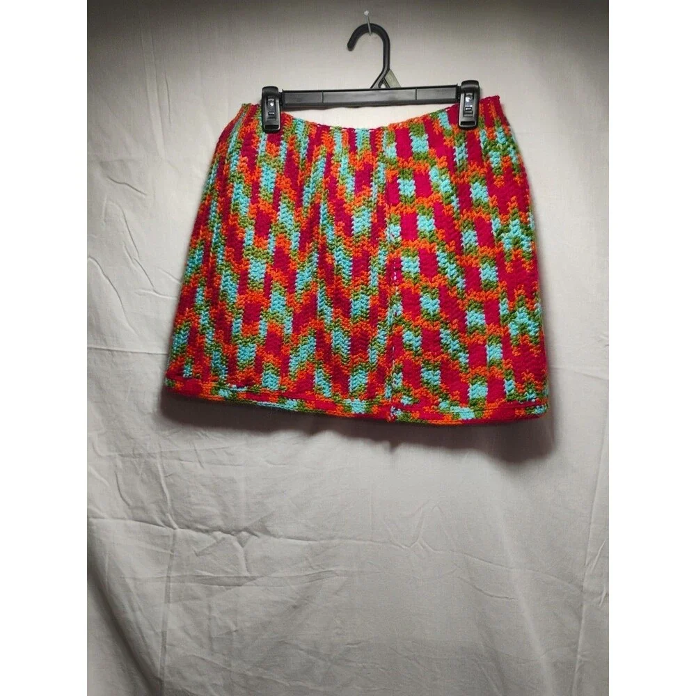 Women's Multi-Colored Handmade Skirt Maybe Large Knee Length